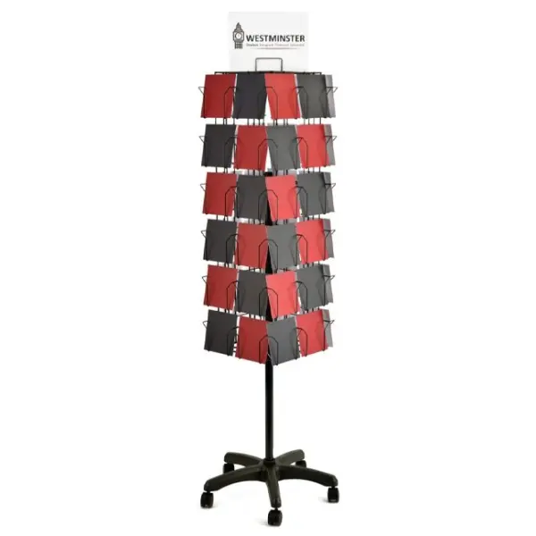 Retail Store 4 Sides Rotating Brochure Leaflet Poster Card Metal Floor Display Racks Stand