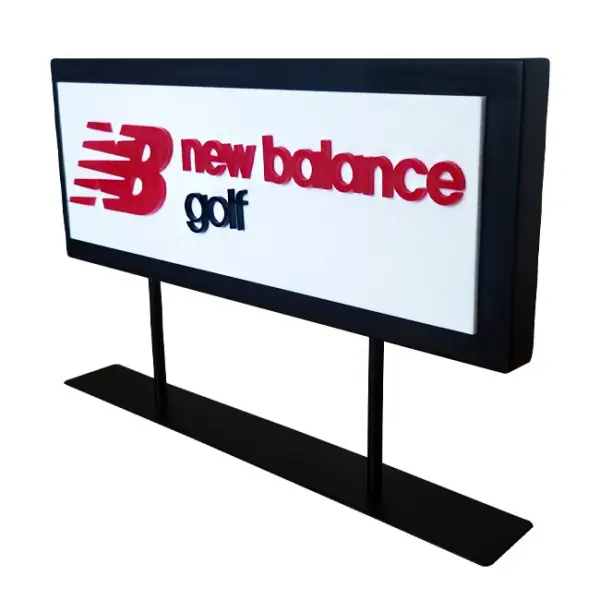 New Balance Golf Metal & Acrylic Double Side Logo Sign Countertop Display Rack
