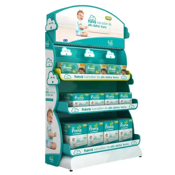 Baby products floor display stand