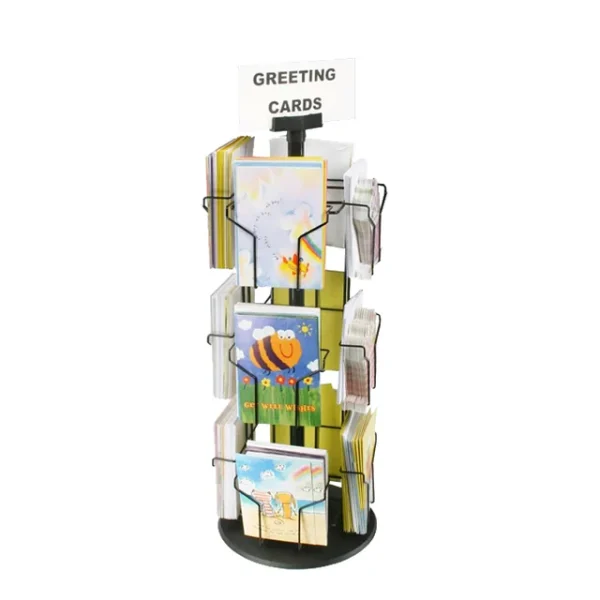 Rotating greeting card display spinner